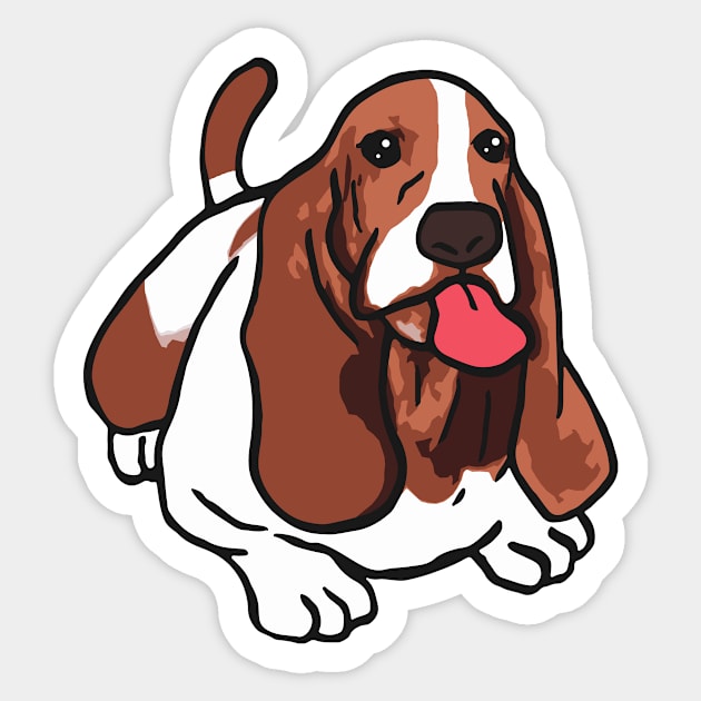 Basset Hound Dog Sticker by PetinHeart